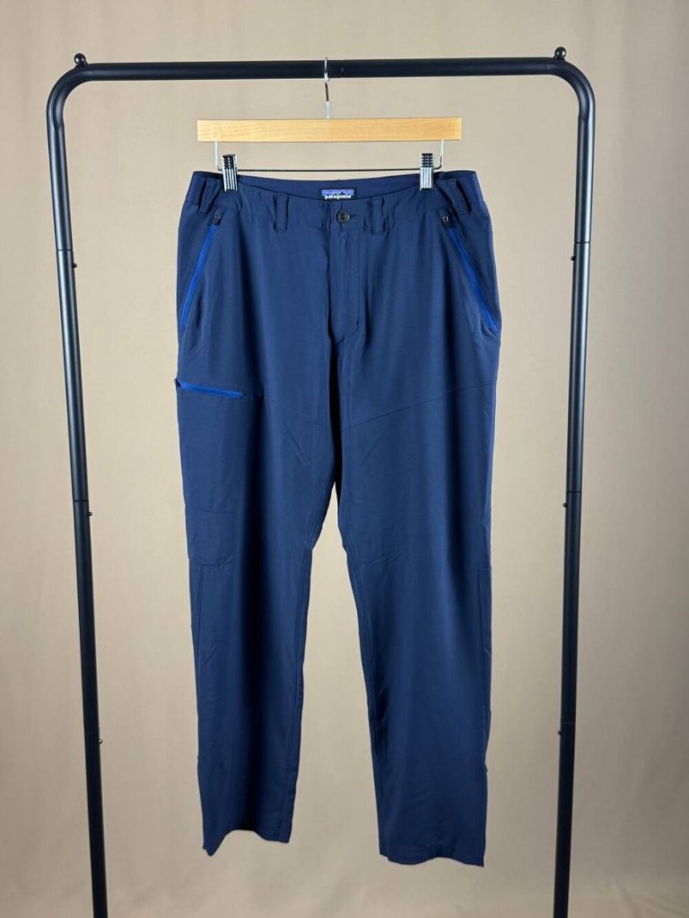 Patagonia Men’s Outdoor Hiking Pants Size 32 Blue Lightweight Zip Pockets